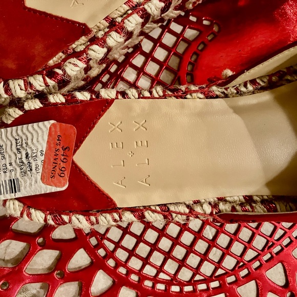 RUBY RED SUEDE SANDALS - Picture 6 of 8